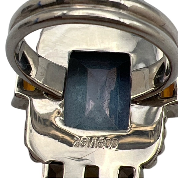🦋NICKY BUTER RAJ LIMITED EDITION Blue Quartz Citrine Gemstone Ring Size 6 NEW - Picture 11 of 13